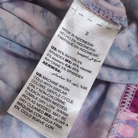 Chicos Ikat Print Dress Short Sleeve Keyhole Neck Casual Summer Jersey Stretch - Picture 12 of 14